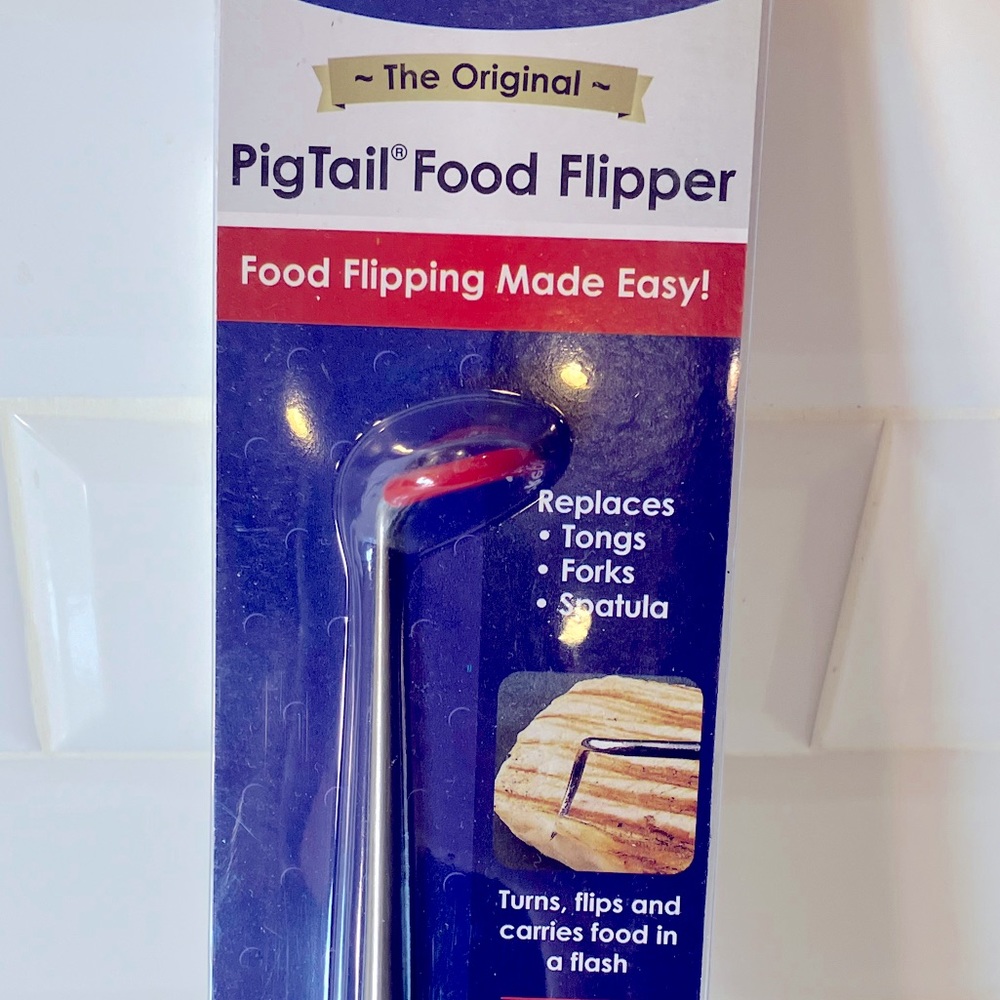 Pigtail Food Flipper - replaces tongs, spatulas, forks